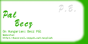 pal becz business card